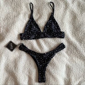 NWT! Black Zaful Bikini with stars ⭐️ Size SMALL